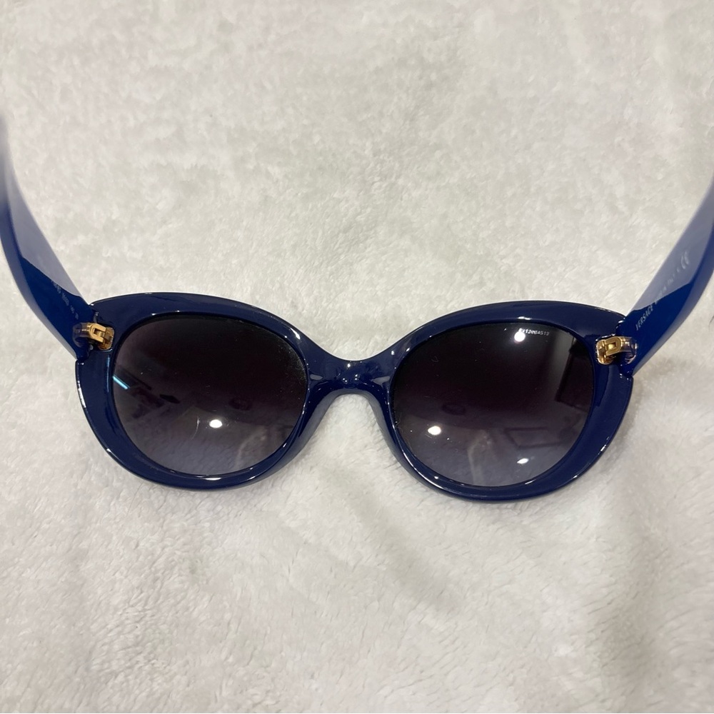 VERSACE Gianni Versace Blue Plastic Oversized Sunglasses - Picture 5 of 16